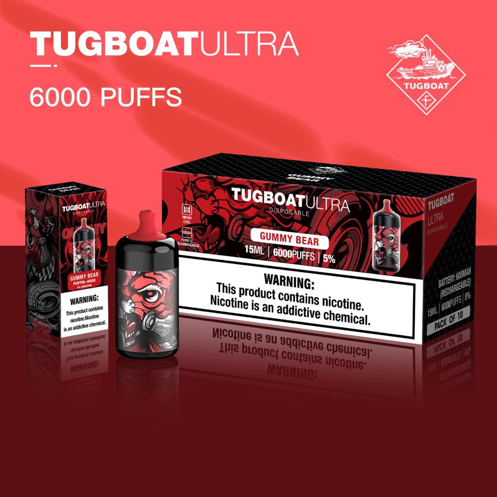 Tugboat Ultra 6000 Puffs Disposable Vape Rechargeable